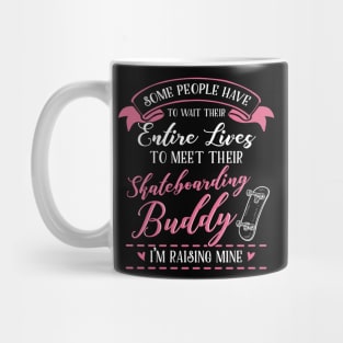 Skateboarding Mom and Baby Matching T-shirts Gift Mug